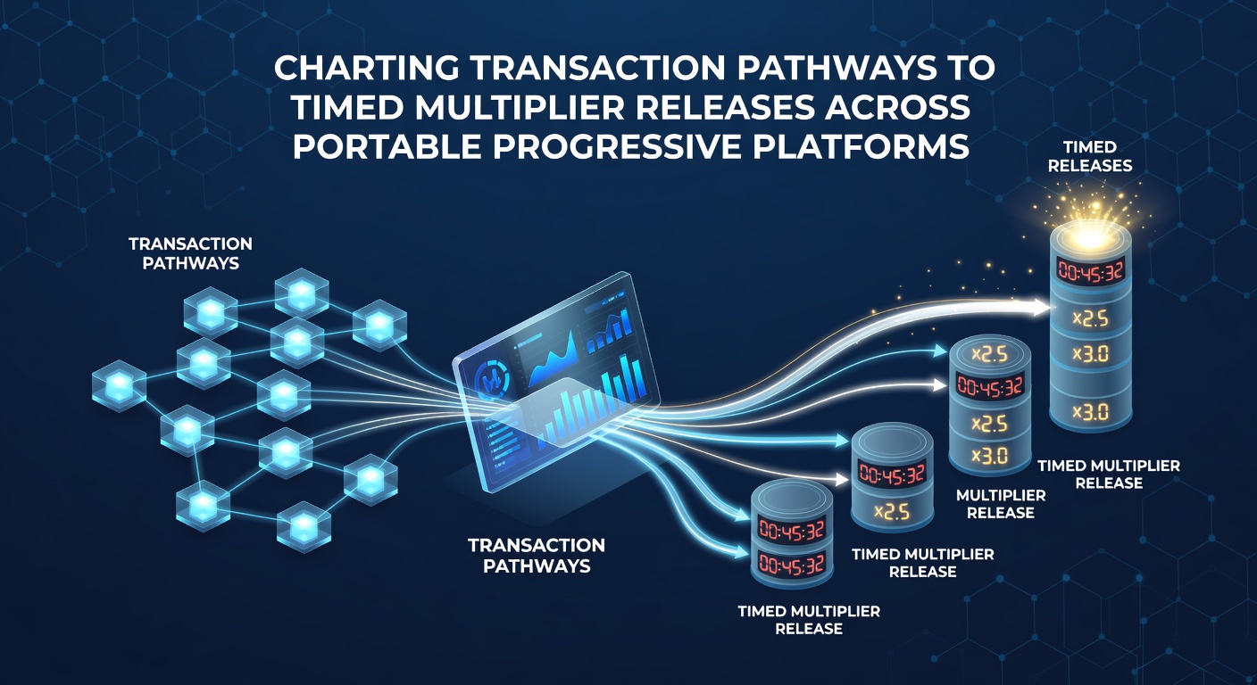 Diagram illustrating transaction pathways connecting payment gateways to timed multiplier releases in mobile progressive slots