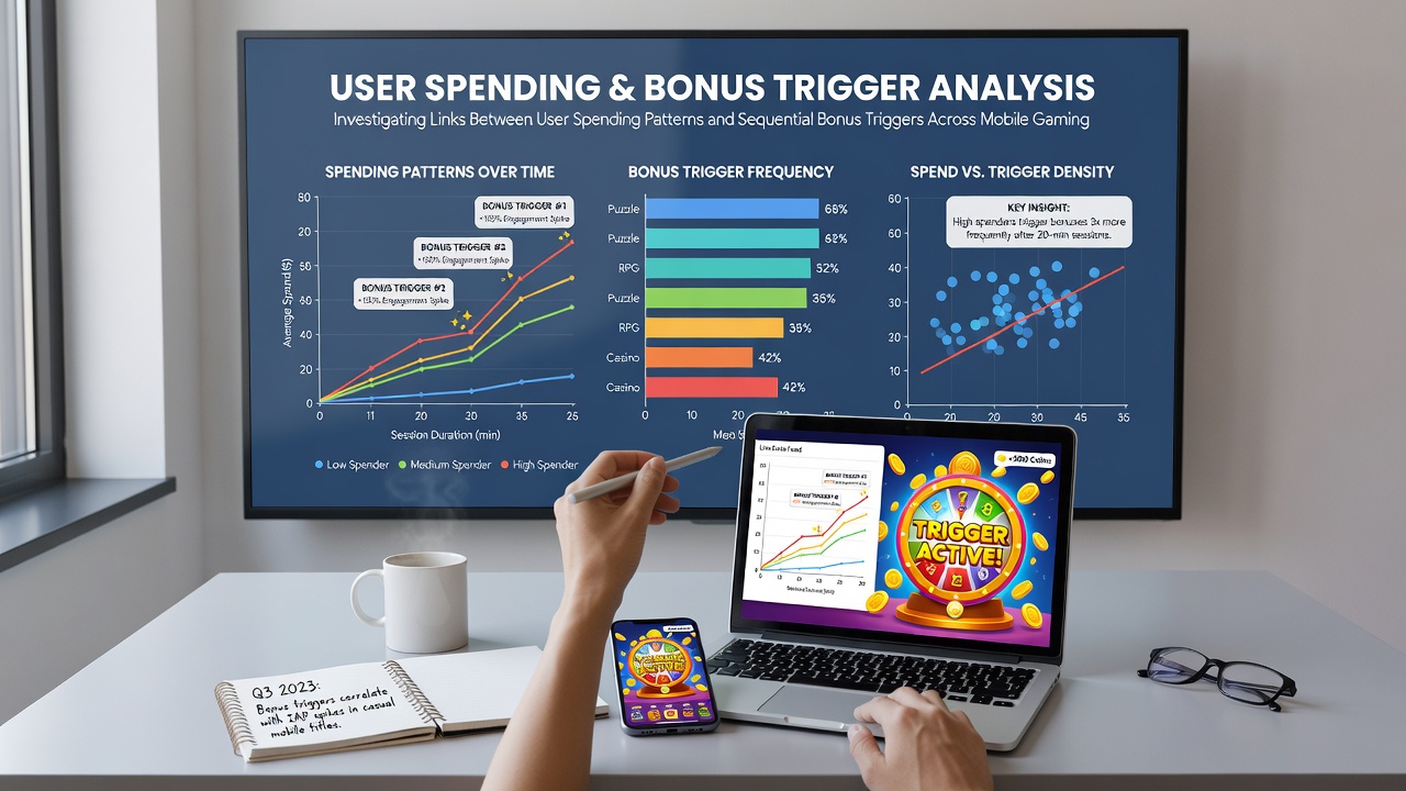 Chart displaying correlations between deposit timing and sequential bonus activations